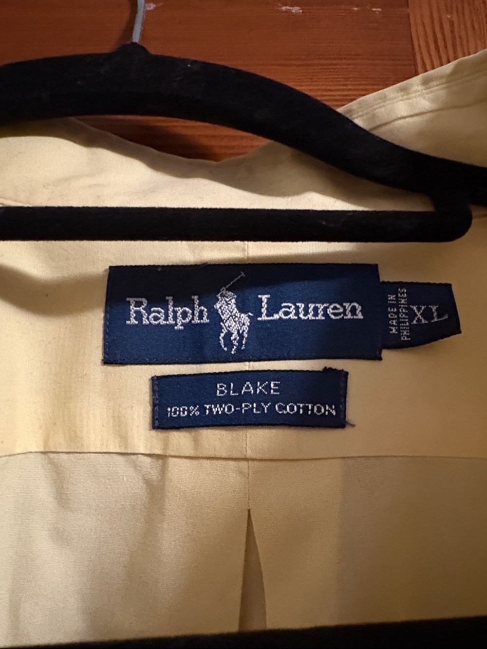 Vtg Ralph Lauren Butter Yellow Shirt